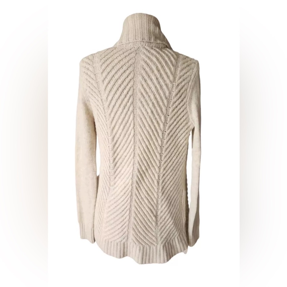 VINCE Open Cardigan Oatmeal Wool Blend Size S - Picture 2 of 5